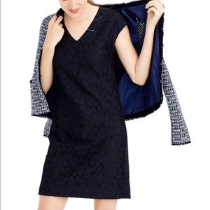 J.Crew navy and black lace dress